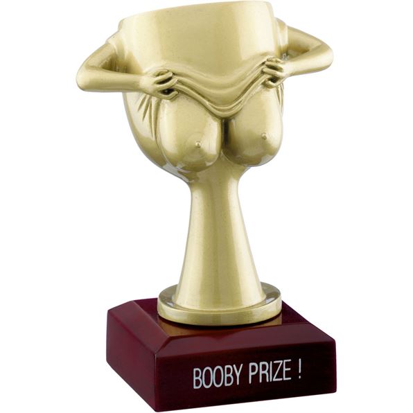 Novelty Booby Prize on Wooden Base