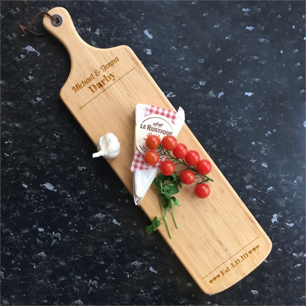 Paddle Shaped Mr & Mrs Cheese Board