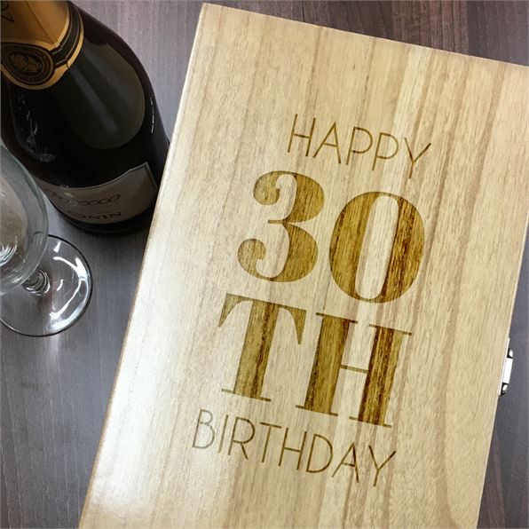 Block Birthday Double Wine Box