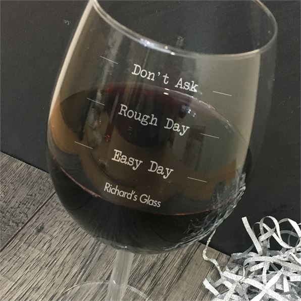 Personalised Wine Glass - Mood Measures