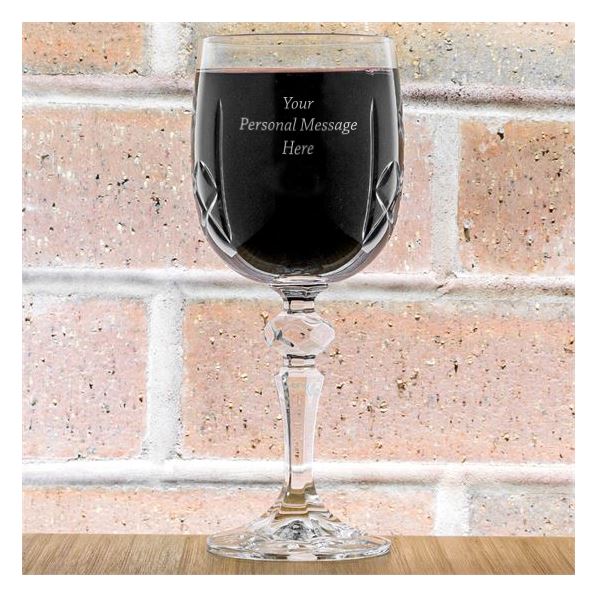 Crystal Wine Glass Engraved