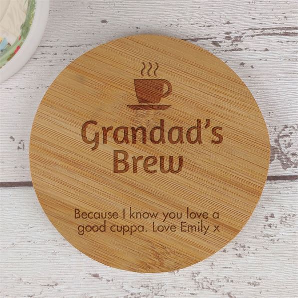 Grandad's Brew Personalised Coaster