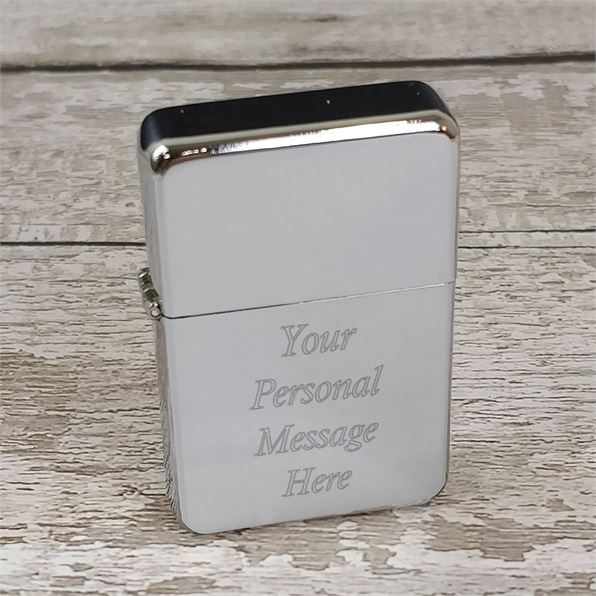 Personalised Engraved Silver Lighter