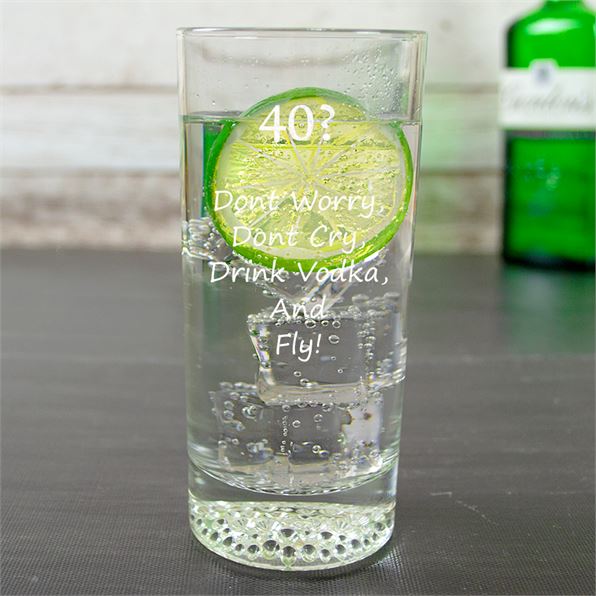 Personalised Novelty Vodka Highball Drinking Glass