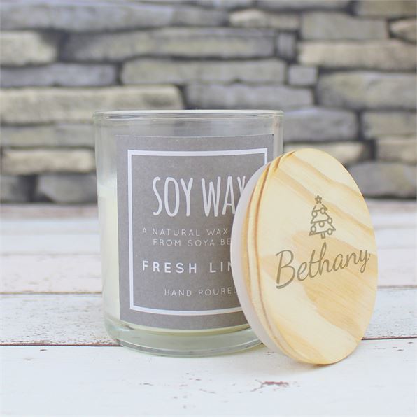 Fresh Scented Candle - Personalised Christmas Name