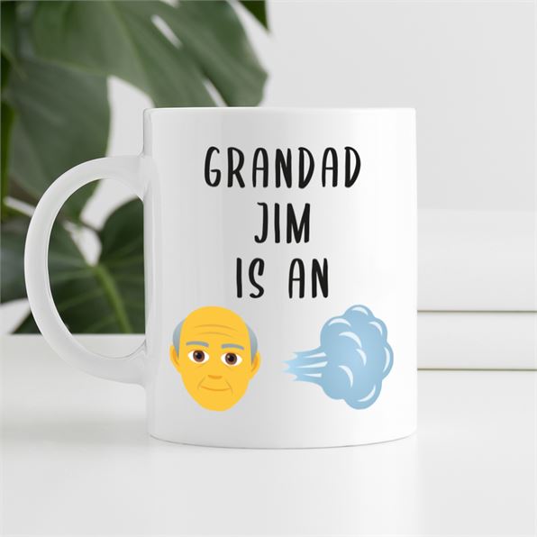 Personalised Old Fart Emoji Mug