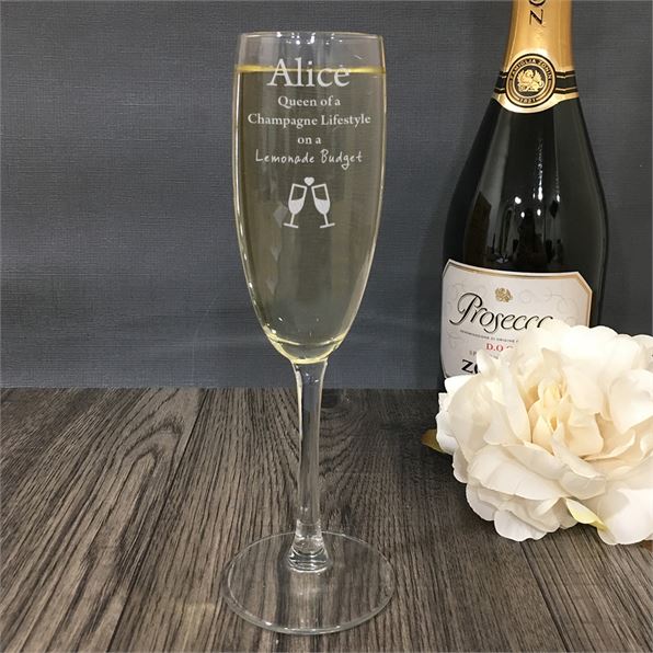 Personalised Champagne Lifestyle Glass