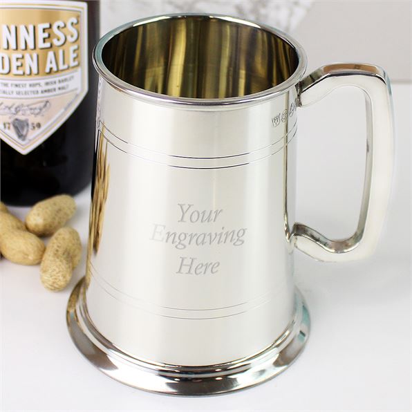 1pt Double Lined Sheffield Pewter Tankard
