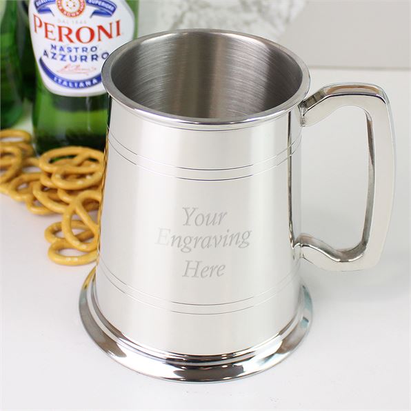 Double Lined 1pt Sheffield Pewter Tankard