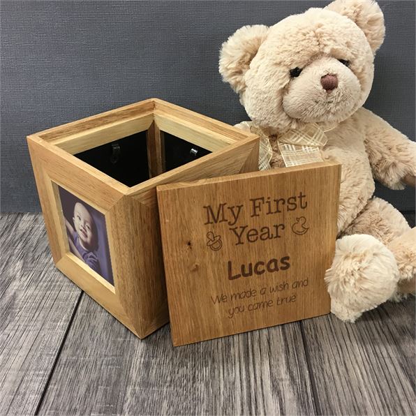 My First Year Baby Photo Memory Box