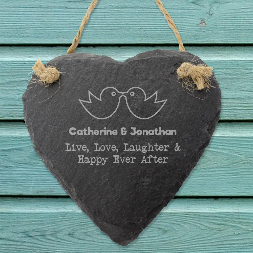 Engraved Slate Heart Friendship Quotes Gifts for Friends 