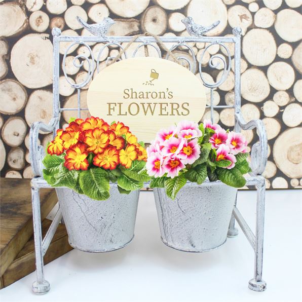 Personalised Garden Flower Bench