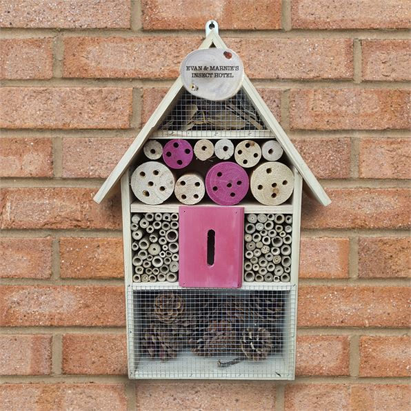 Personalised Insect Hotel Pink