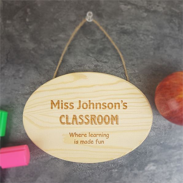 Teacher's Classroom Wooden Hanging Sign