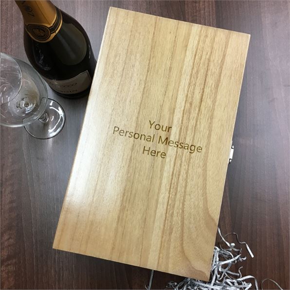 Personalised Double Wooden Wine Box