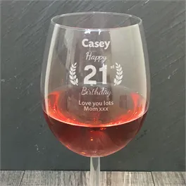 40th Birthday Wine Glass Laurel Wreath Design | Gift Store Ltd 40th Birthday Wine Glass Laurel Wreath Design | Gift Store Ltd