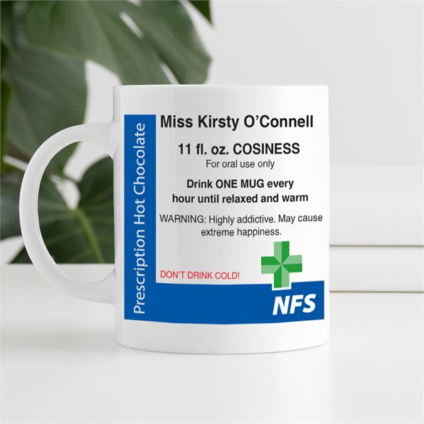 Personalised Prescription Hot Chocolate Mug