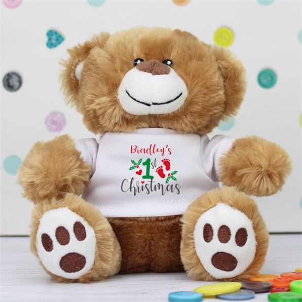 Personalised My First Christmas Teddy Bear