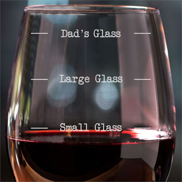 Personalised Wine Glass - Dad's Large Measures