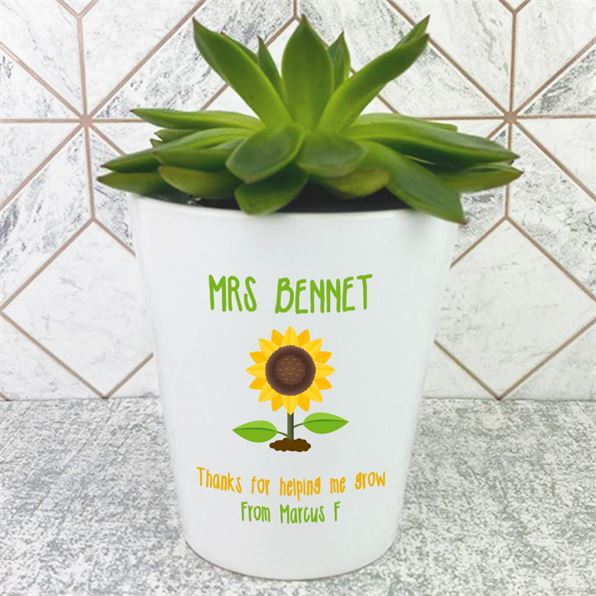 Personalised Sunflower Plant Pot