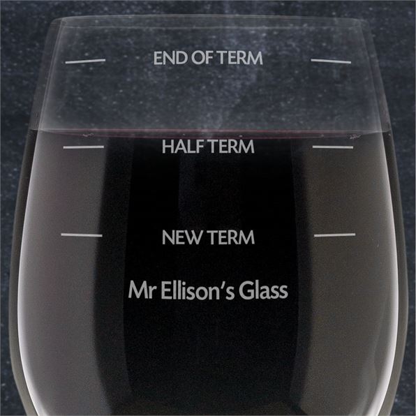 Teacher's Measures Personalised Wine Glass