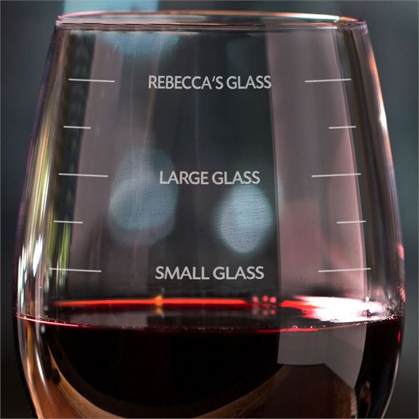 Personalised Wine Glass - Large Measures