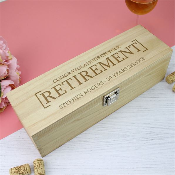 Personalised Retirement Wine Box