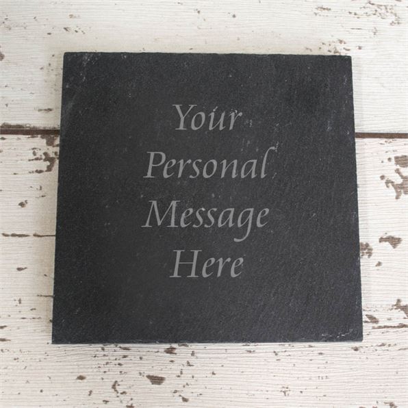 Personalised Message Slate Coaster