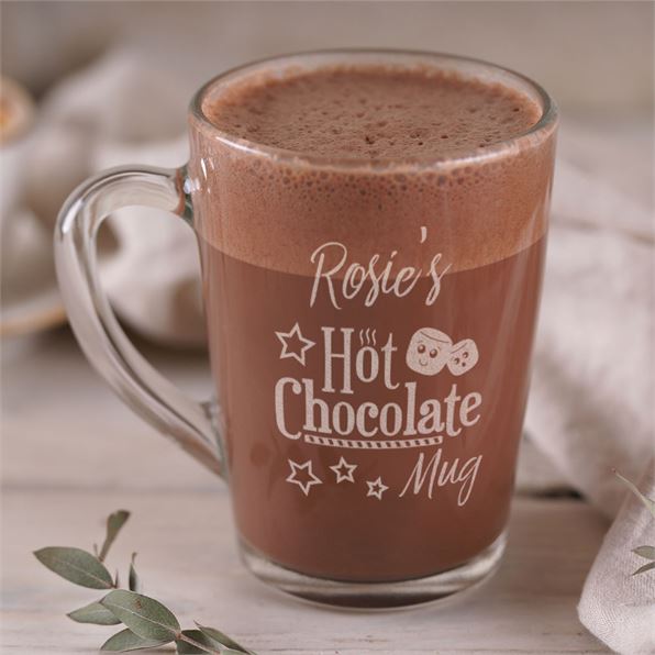 Personalised Glass Hot Chocolate Mug