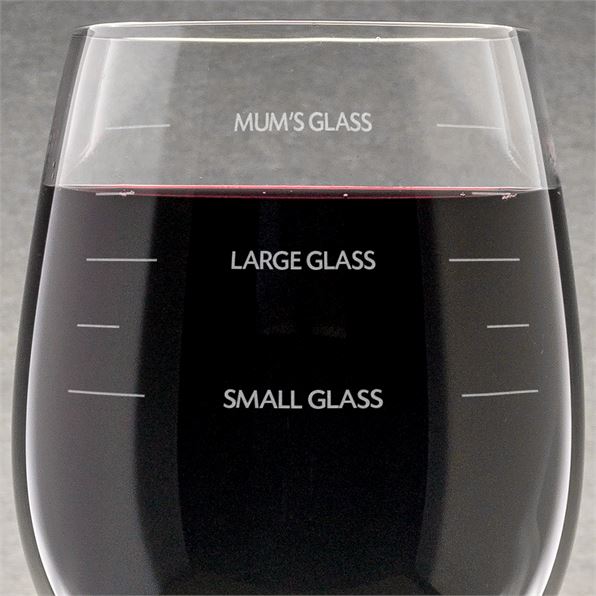 Personalised Wine Glass - Mum's Large Measures